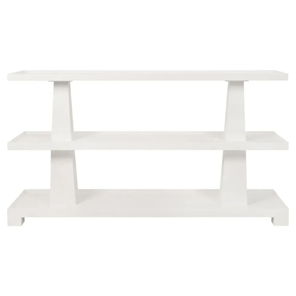 Lowen Console Table - White, Linen