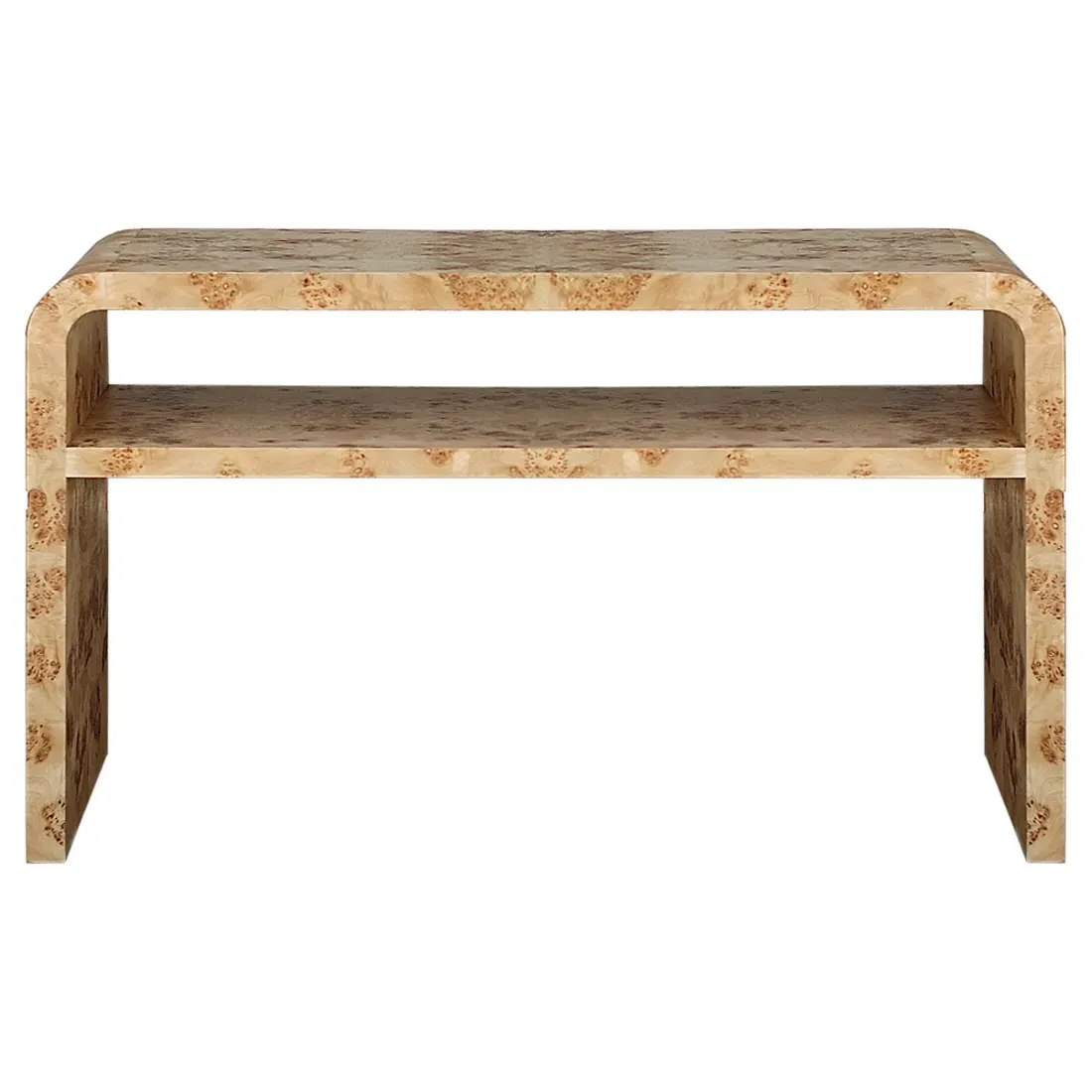 Marshall Rectangular Console Table - Brown, Burl image