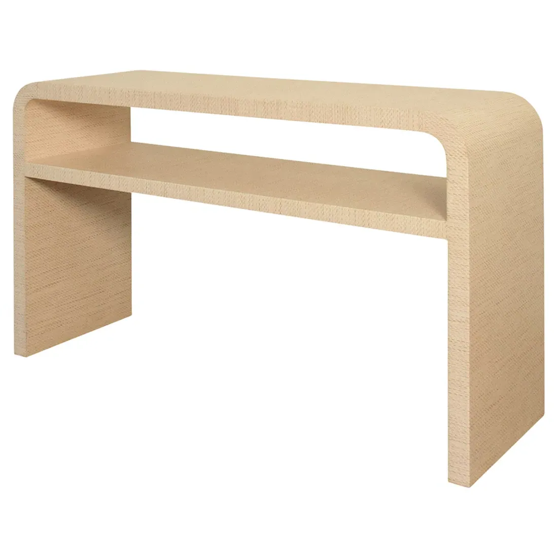Marshall Rectangular Console Table - Natural, Grasscloth