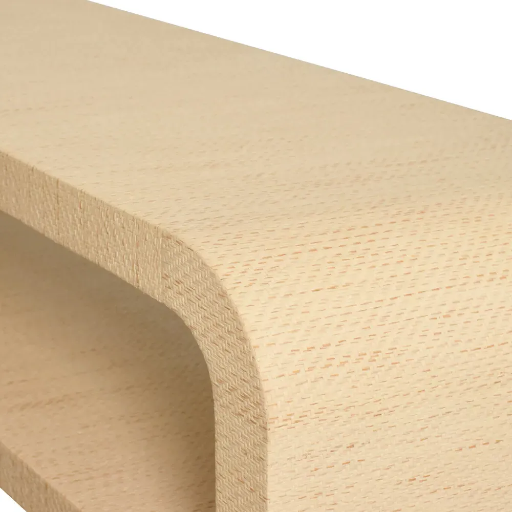 Marshall Rectangular Console Table - Natural, Grasscloth