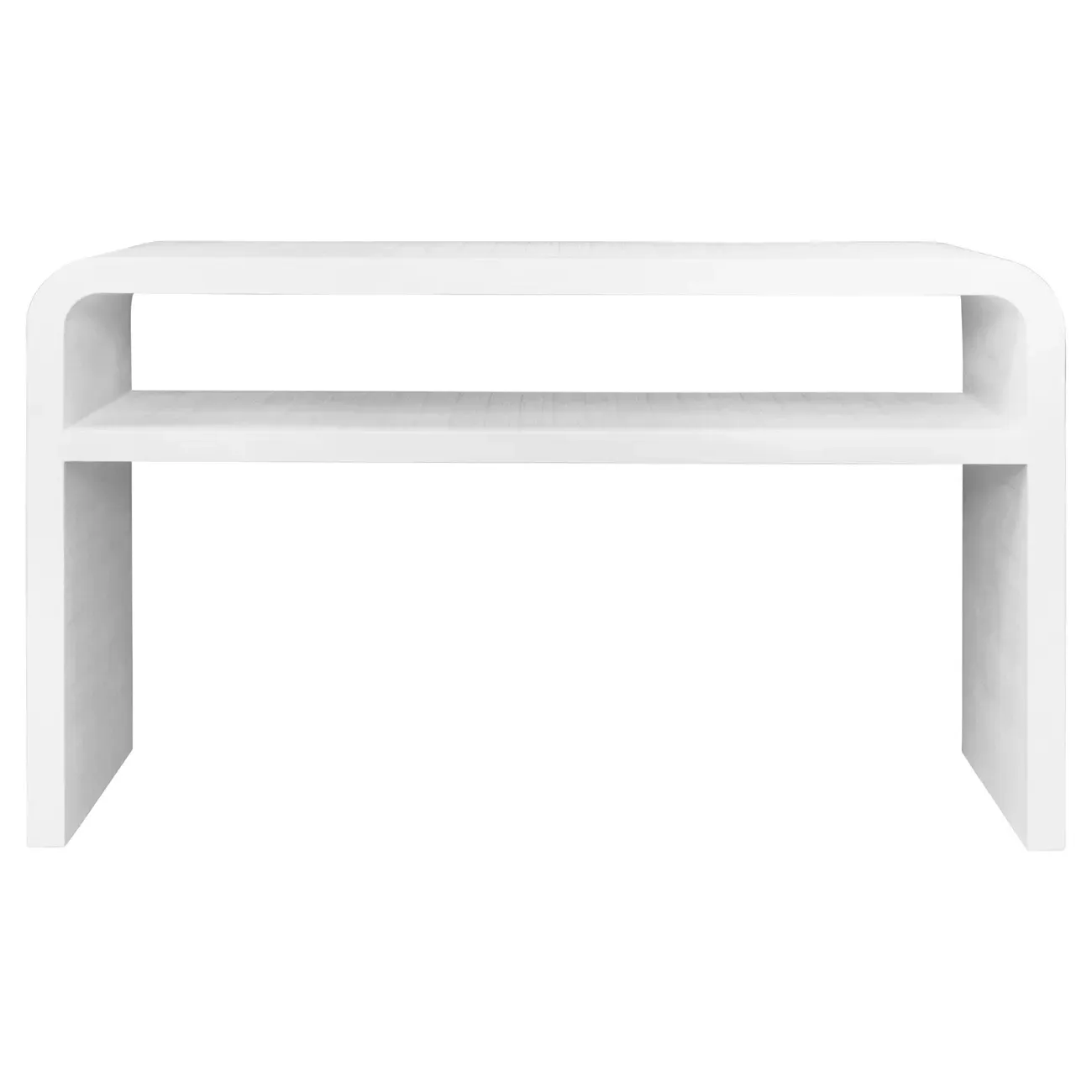Marshall Rectangular Console Table - White, Linen