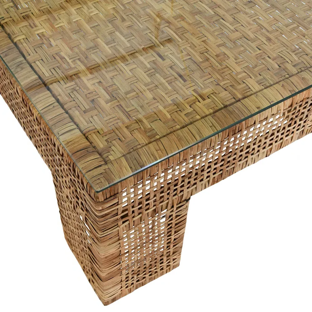 Montauk Rectangular Coffee Table - Brown, Rattan