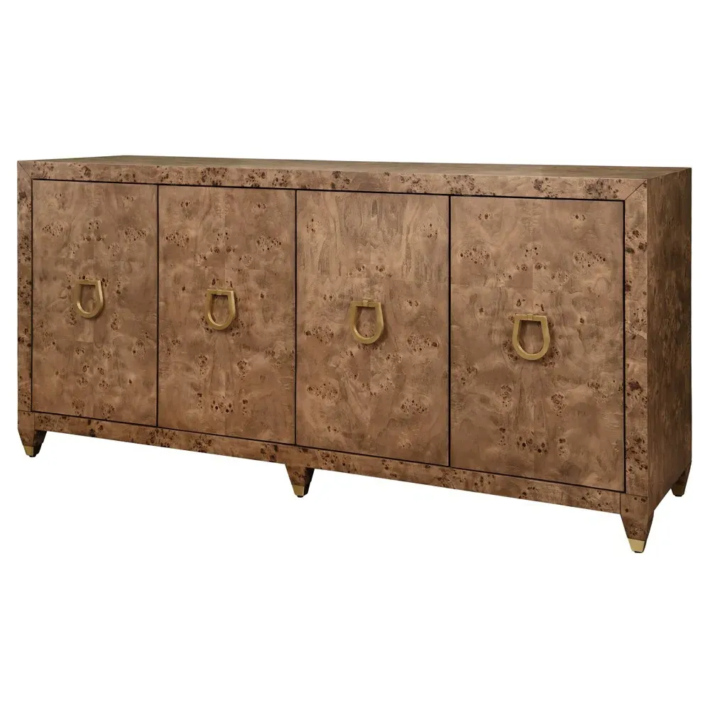 Mulligan Buffet - Dark Brown, Burl Wood