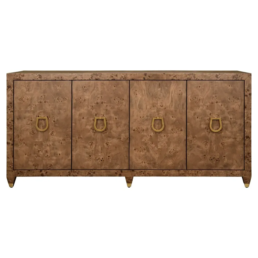 Mulligan Buffet - Dark Brown, Burl Wood