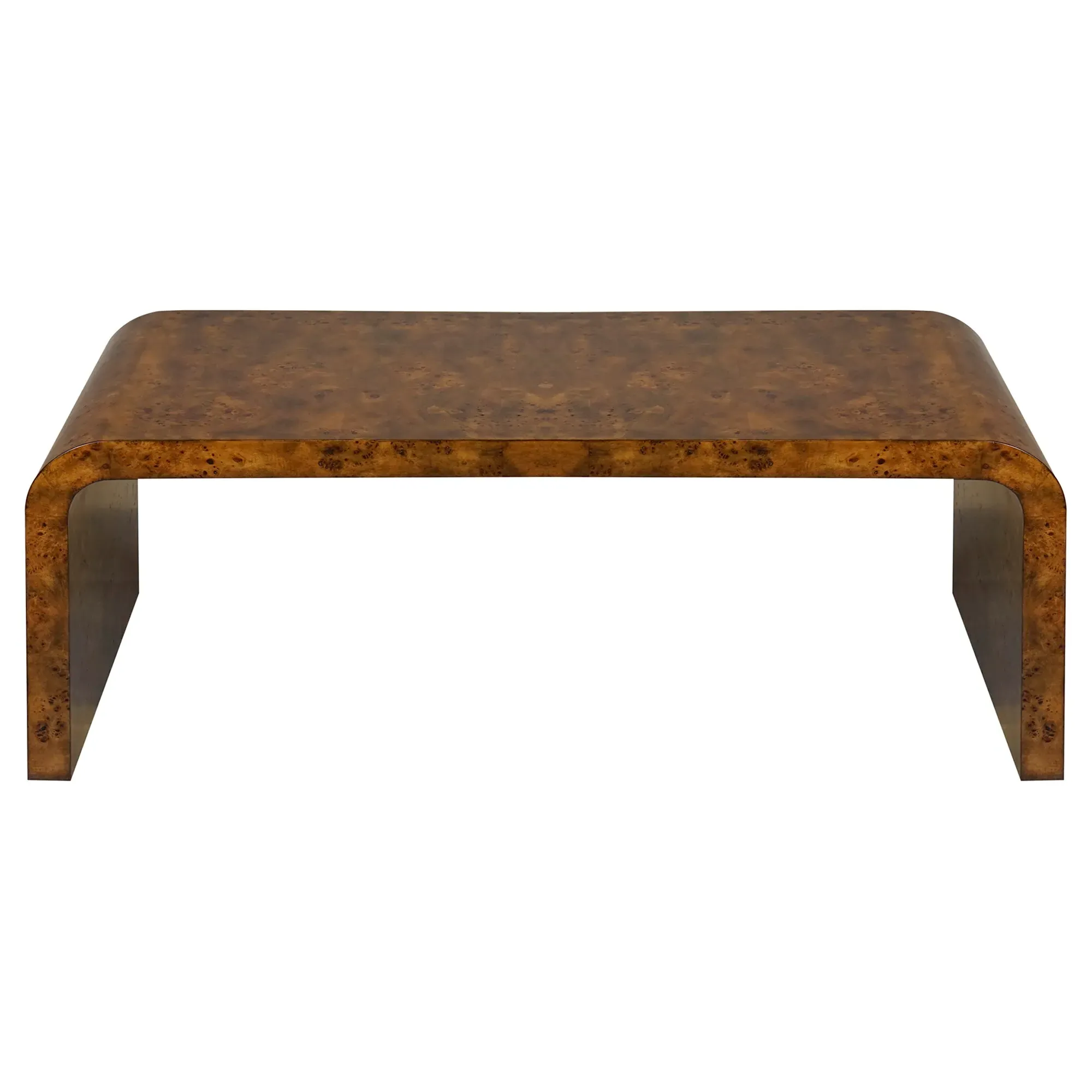 Newbury Rectangular Coffee Table - Dark Brown, Burl Wood image