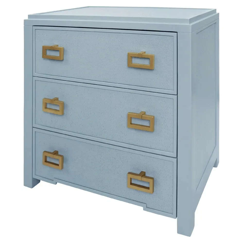 Radley Nightstand - Light Blue, Grasscloth