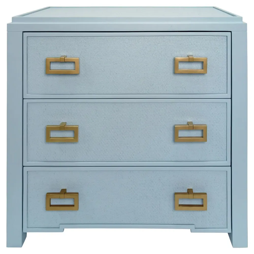 Radley Nightstand - Light Blue, Grasscloth image