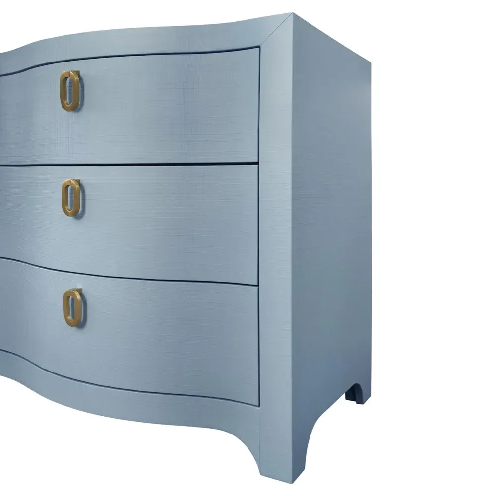 Rosie Double Dresser - Light Blue, Textured Linen