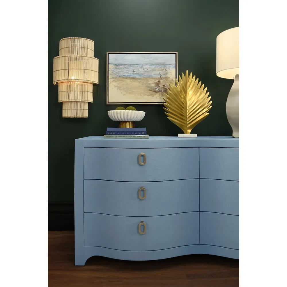 Rosie Double Dresser - Light Blue, Textured Linen