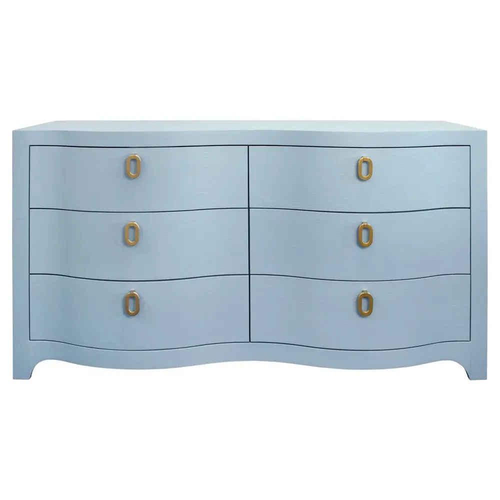 Rosie Double Dresser - Light Blue, Textured Linen image