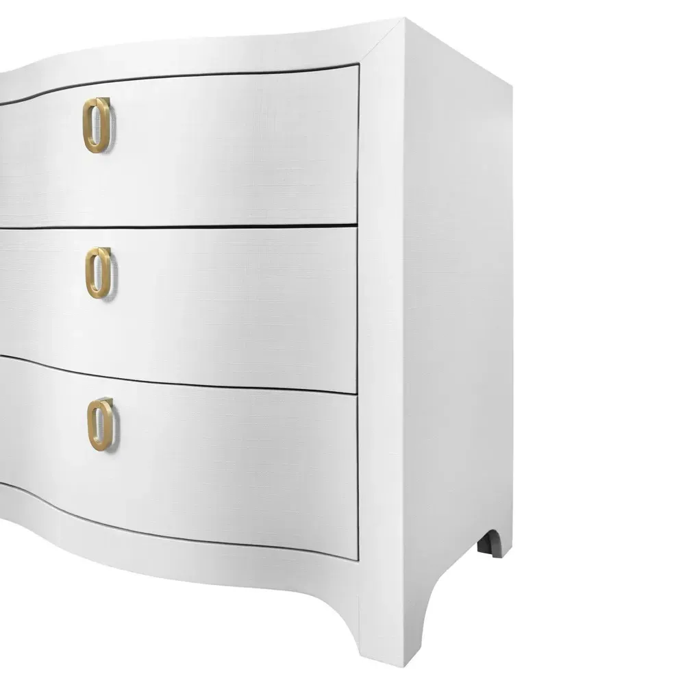 Rosie Double Dresser - White, Textured Linen