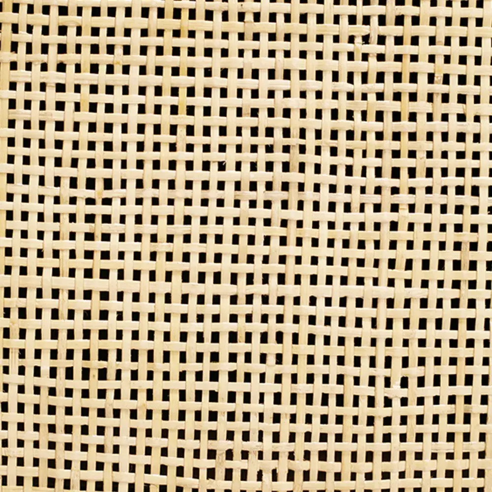 Ruth Woven Cane Nightstand - Matte White, Wood