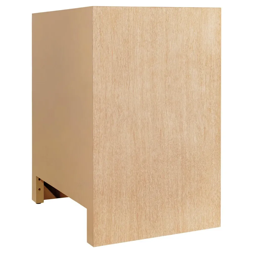 Ruth Woven Cane Nightstand - Natural, Wood