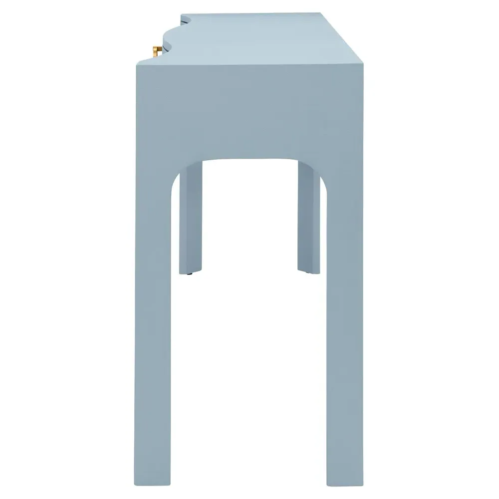 Sabrina Console Table - Light Blue, Textured Linen