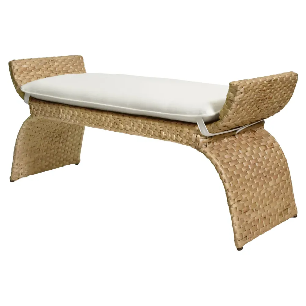 Sachi Bench - Cream, Water Hyacinth