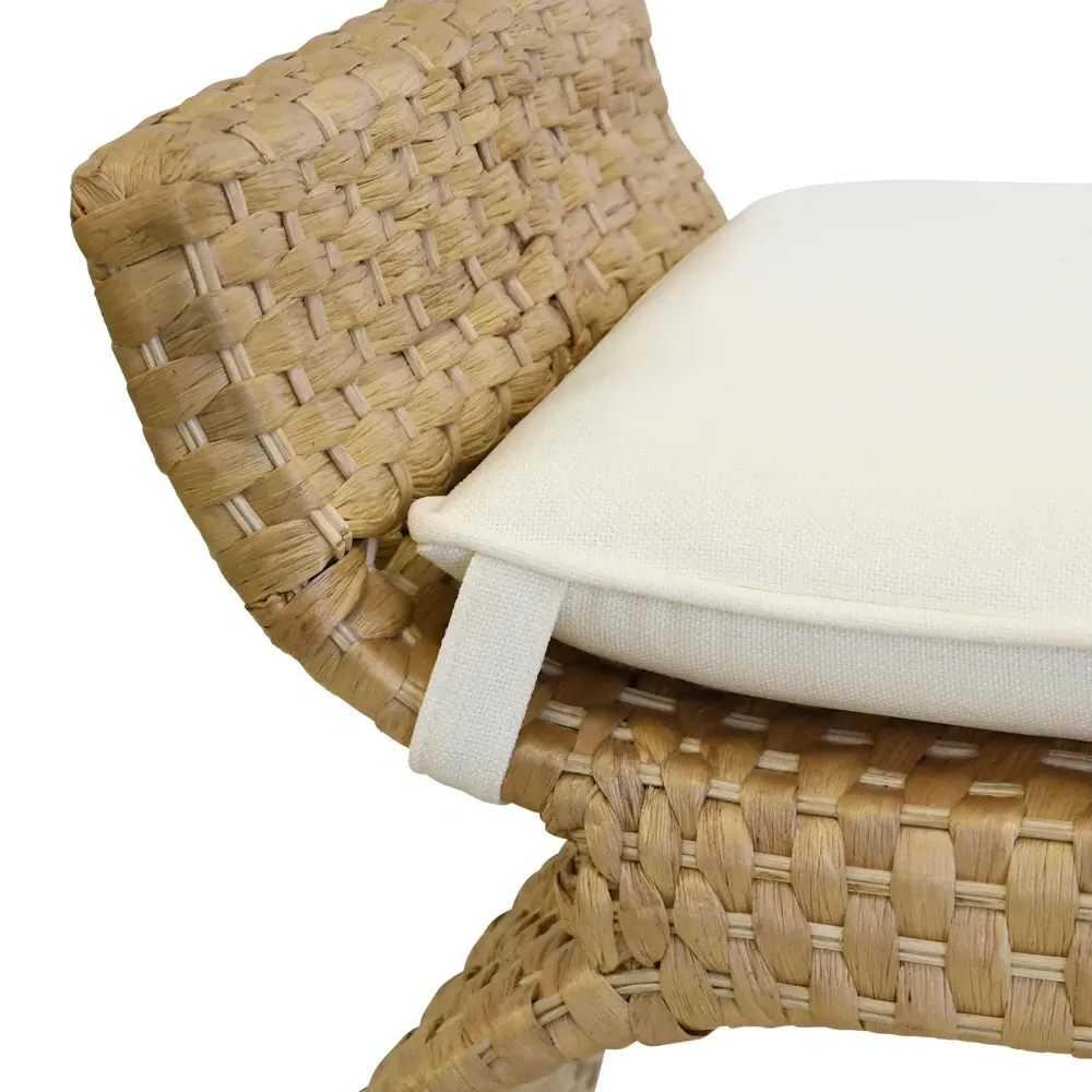 Sachi Bench - Cream, Water Hyacinth
