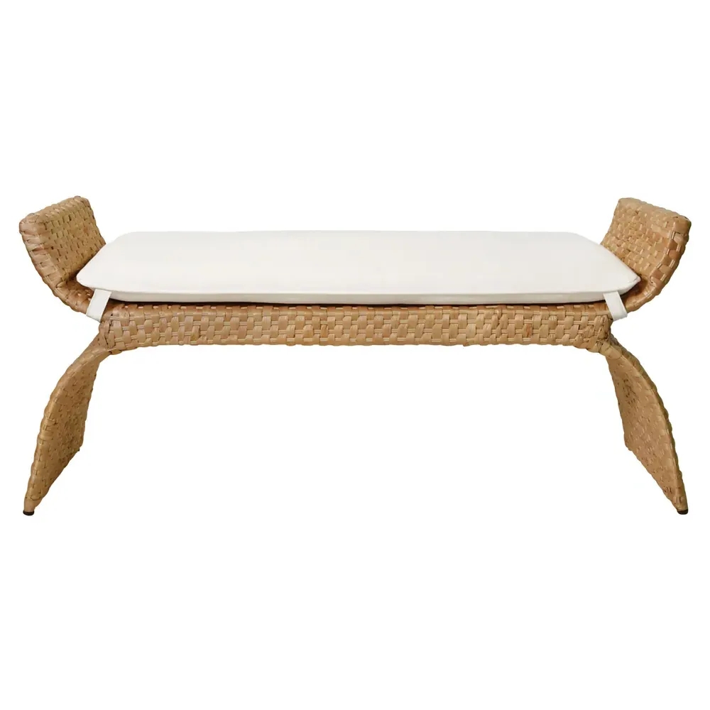 Sachi Bench - Cream, Water Hyacinth image