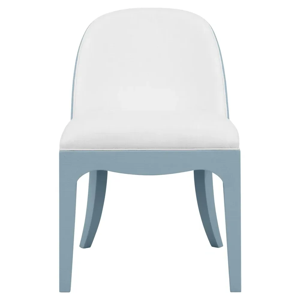 Sadie Dining Chair - Light Blue, Textured Linen image
