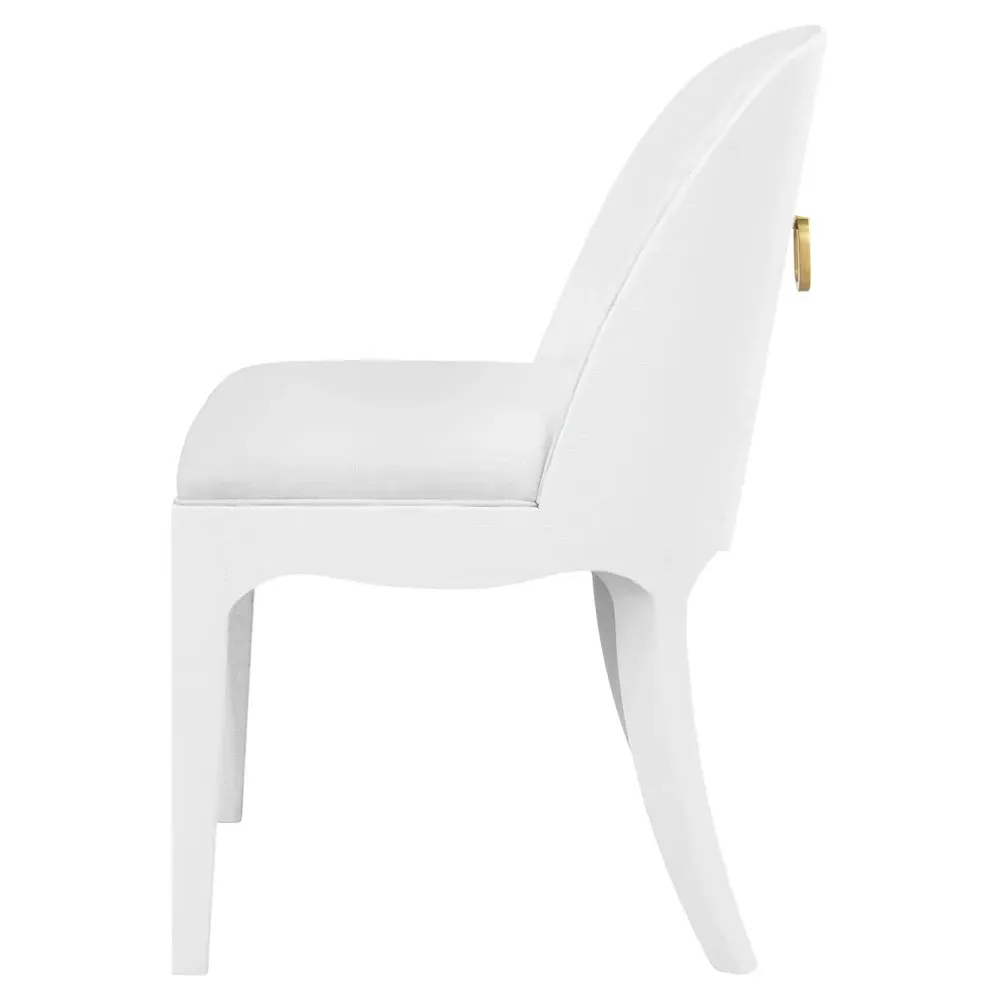 Sadie Dining Chair - White, Textured Linen