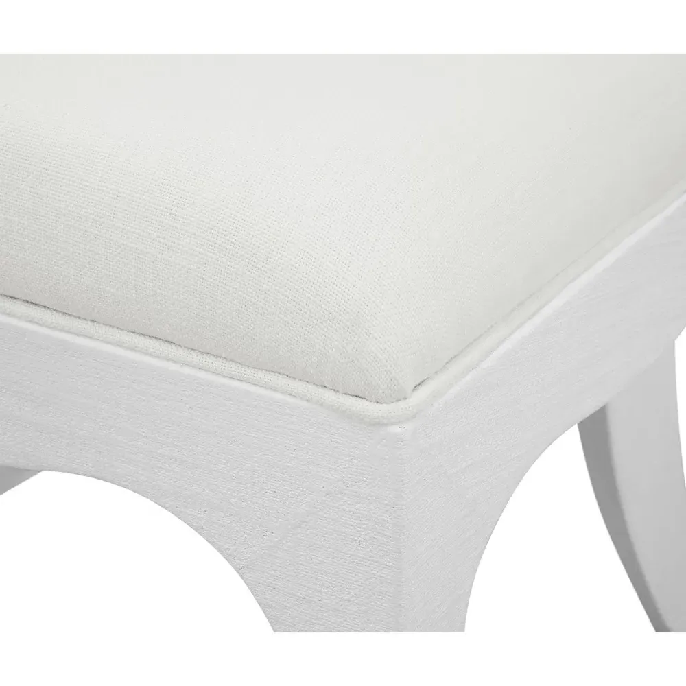 Sadie Dining Chair - White, Textured Linen