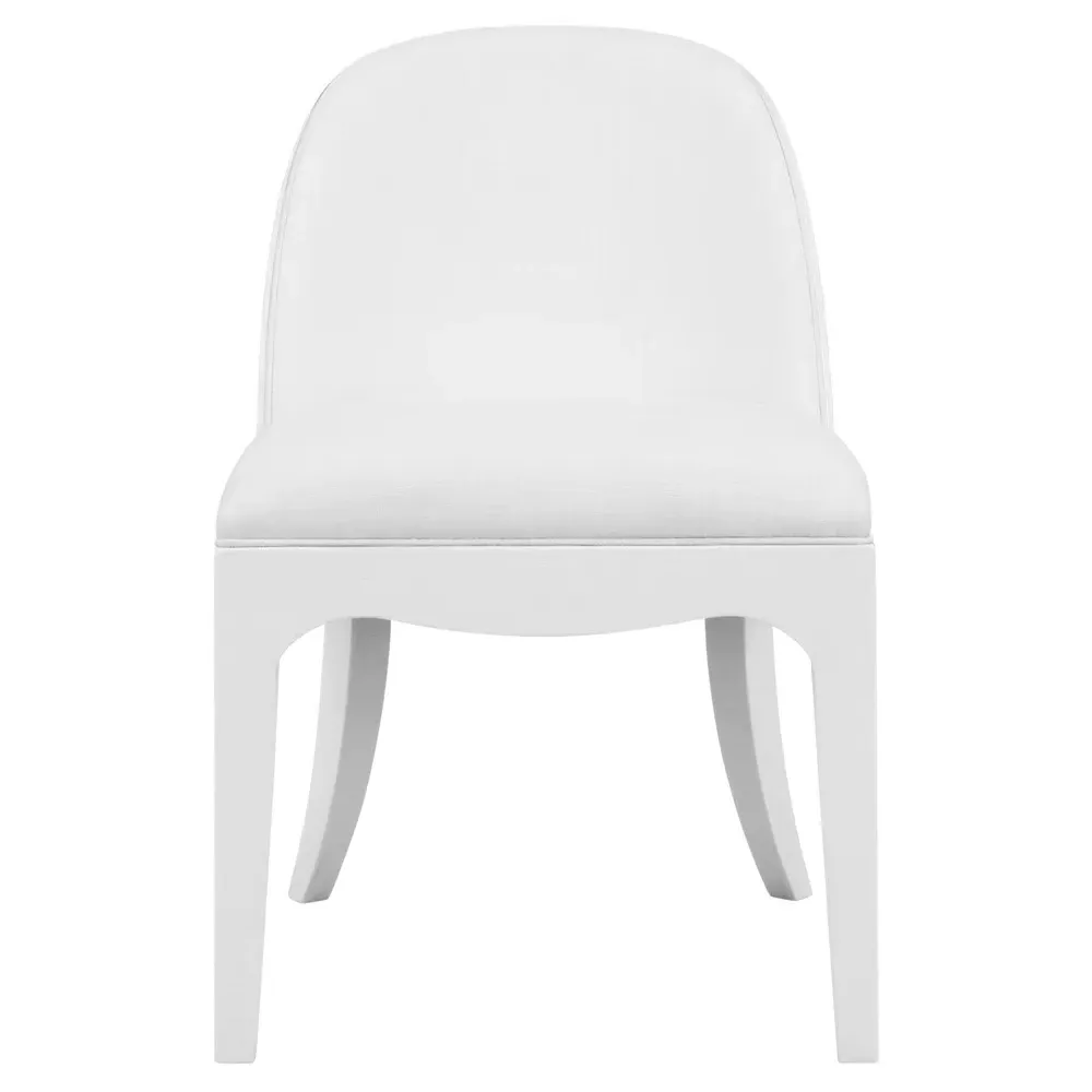 Sadie Dining Chair - White, Textured Linen