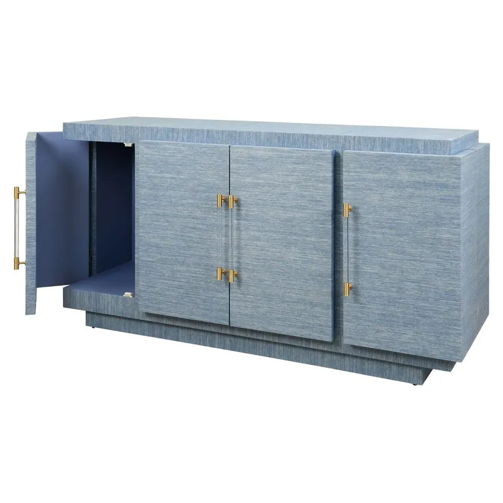 Steele Buffet - Blue, Grasscloth