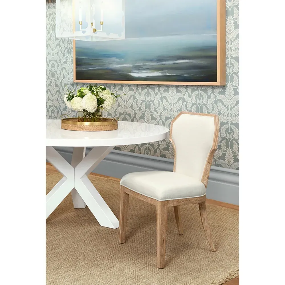 Tally Dining Chair - White, Oak