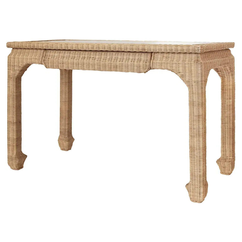 Verra Woven Rattan Desk - Natural
