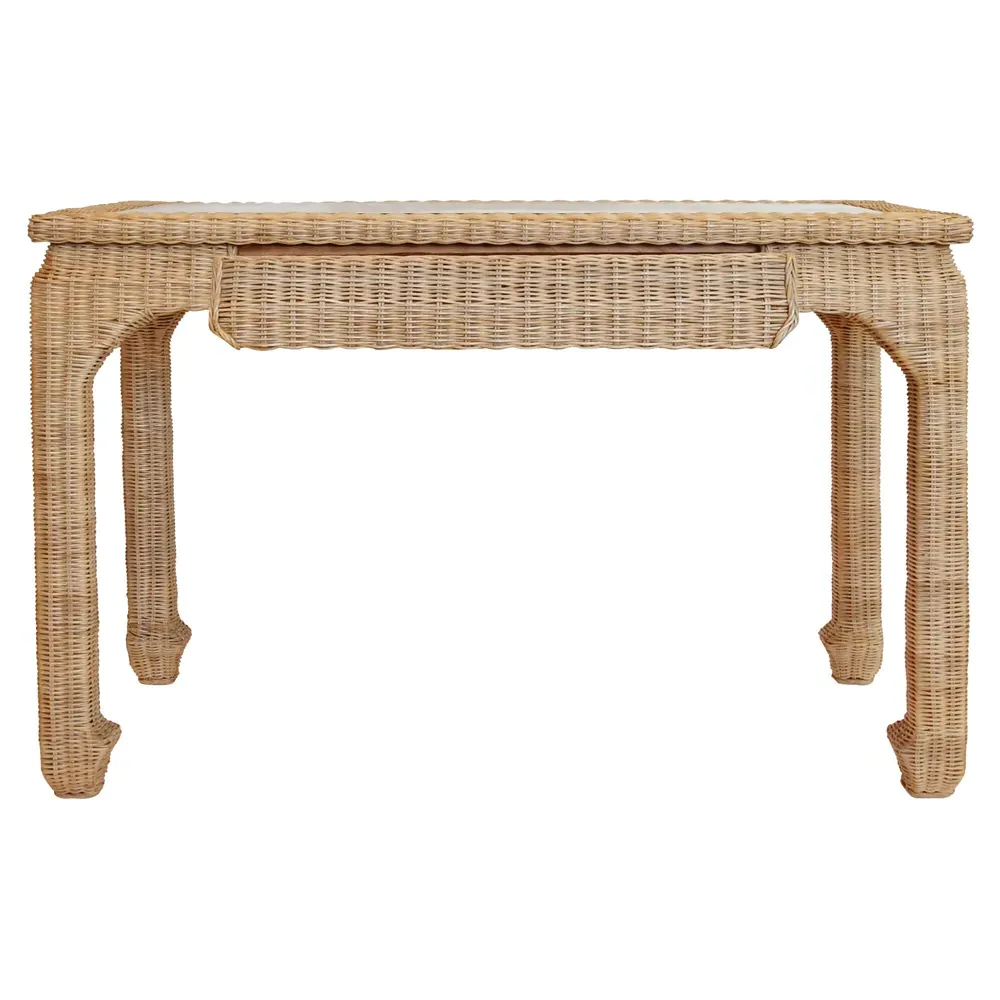 Verra Woven Rattan Desk - Natural