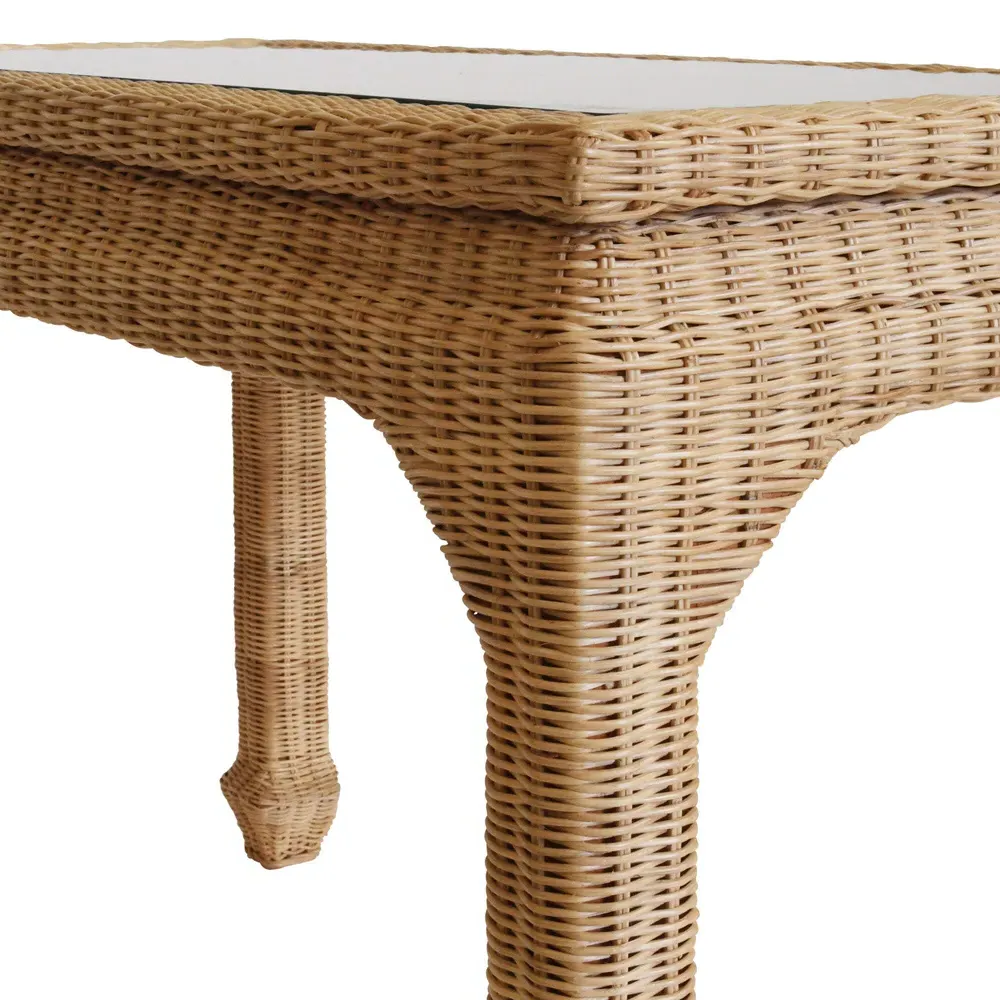 Verra Woven Rattan Desk - Natural