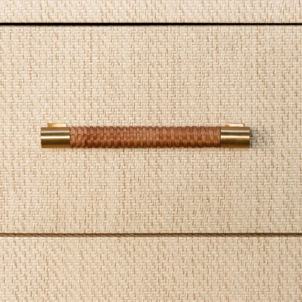 Winchester Double Dresser with Rattan Handles - Natural