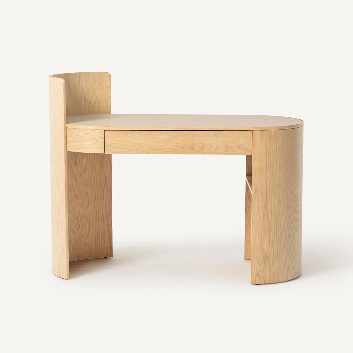Abbas Desk with Drawer - Oak, Leather alternate view