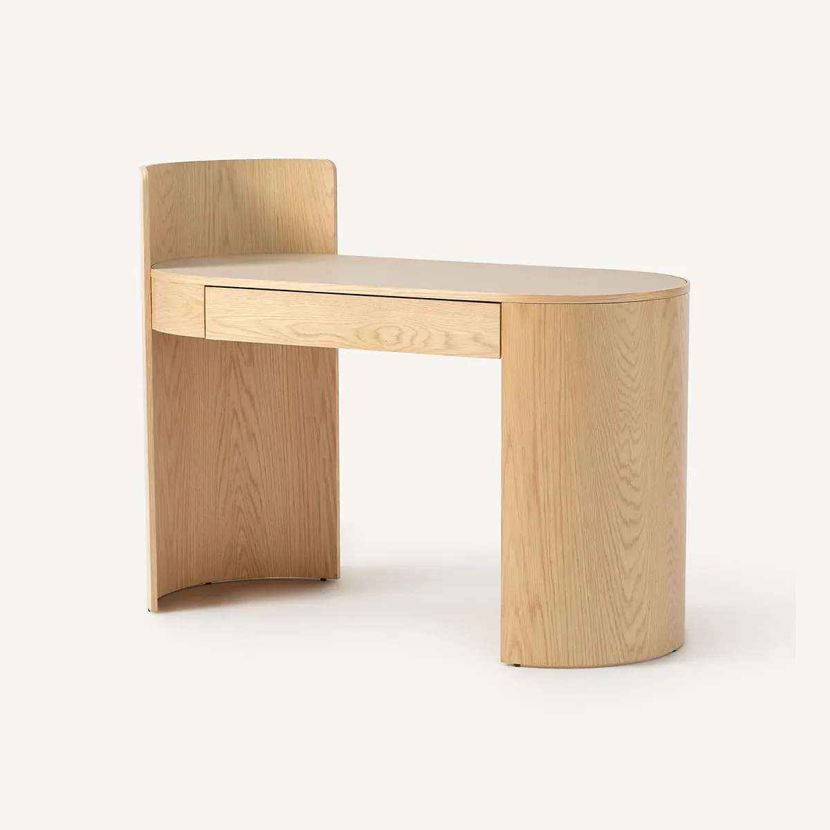 Abbas Desk with Drawer - Oak, Leather product