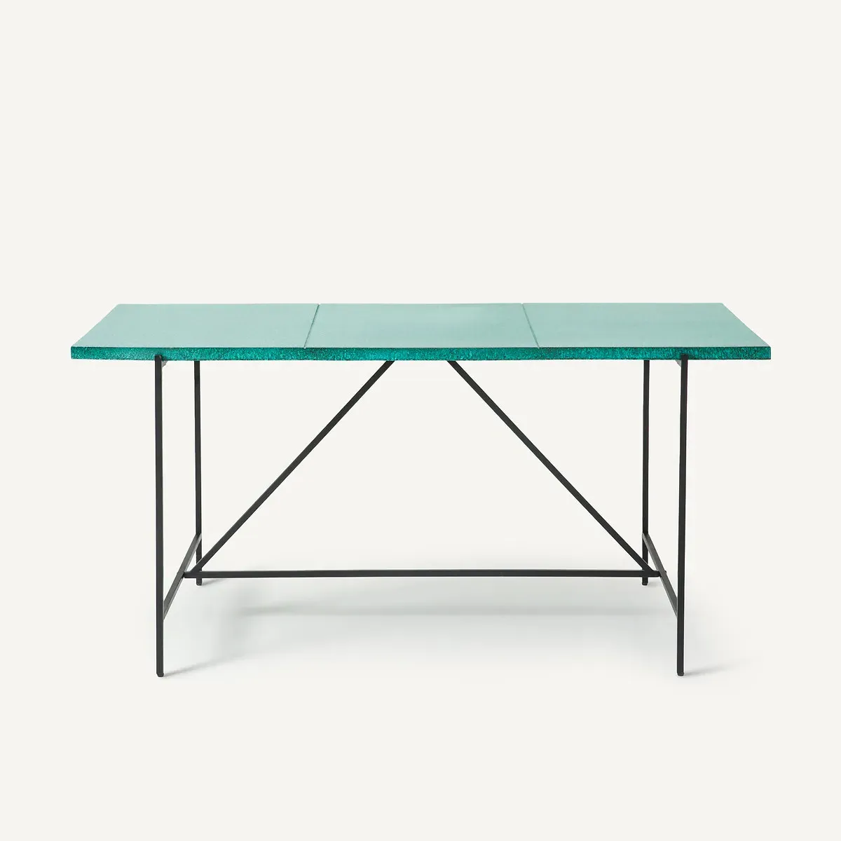 Aelio Garden Dining Table - Teal Green, Polystone alternate view