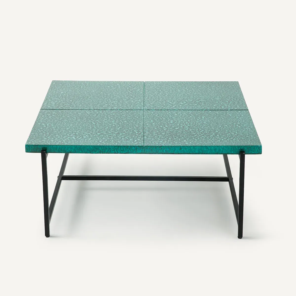 Aelio Outdoor Coffee Table - Teal Green, Polystone alternate view