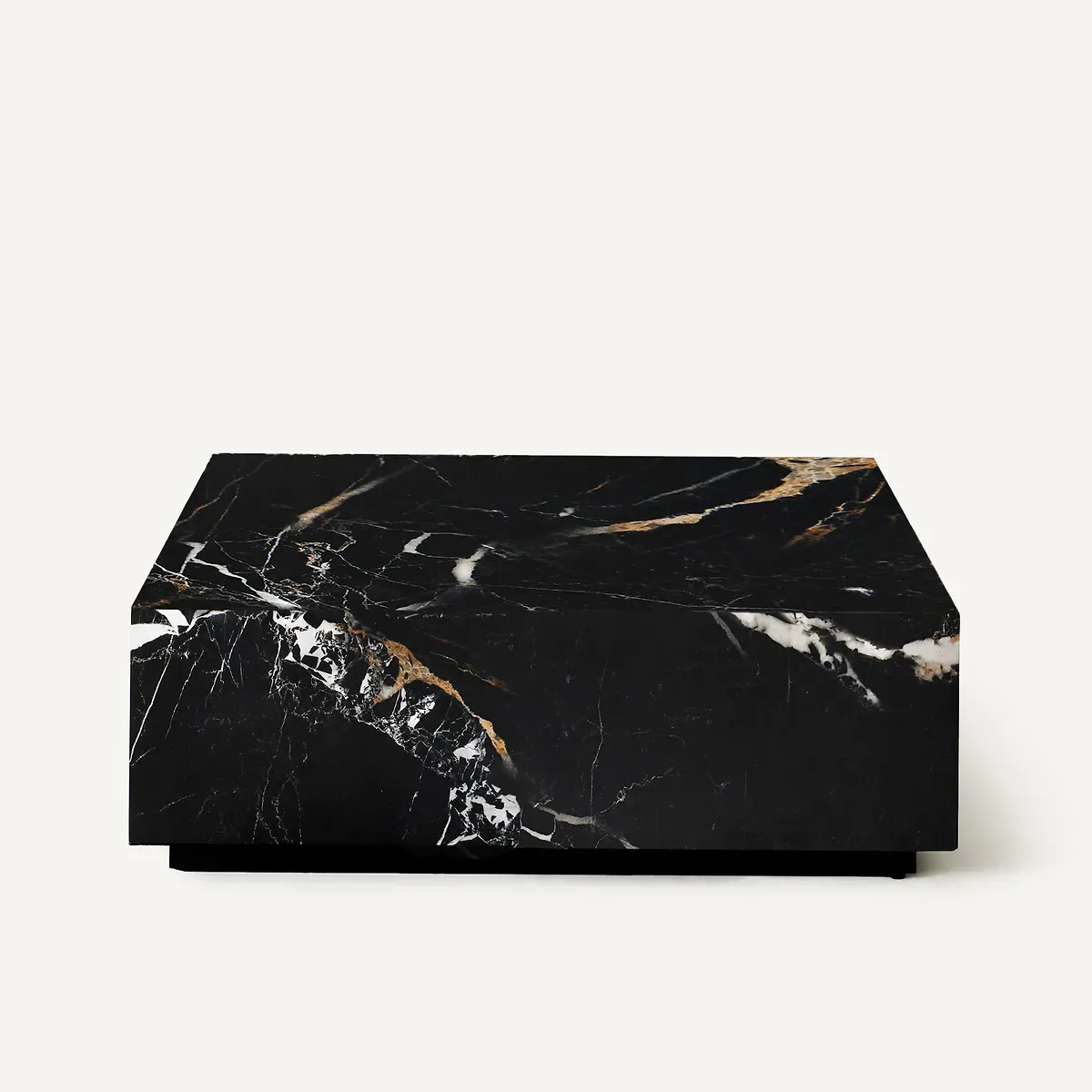 Alcana Square Coffee Table - Black Marble, Ceramic alternate view