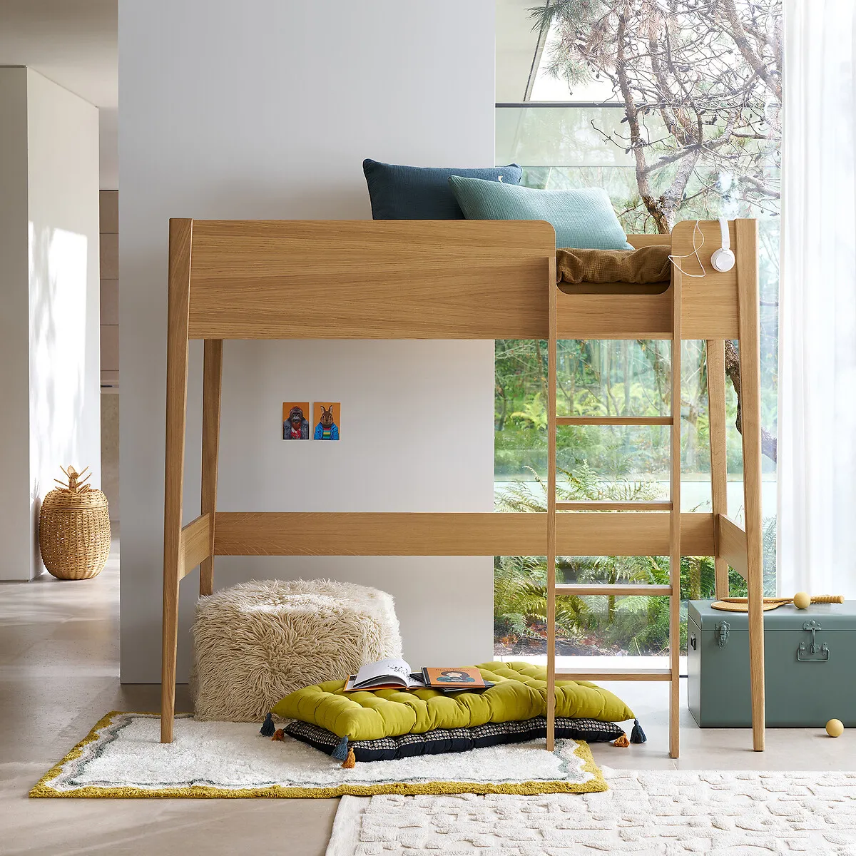 Alceste Single Mezzanine Bed - Natural Oak, Oak Veneer alternate view