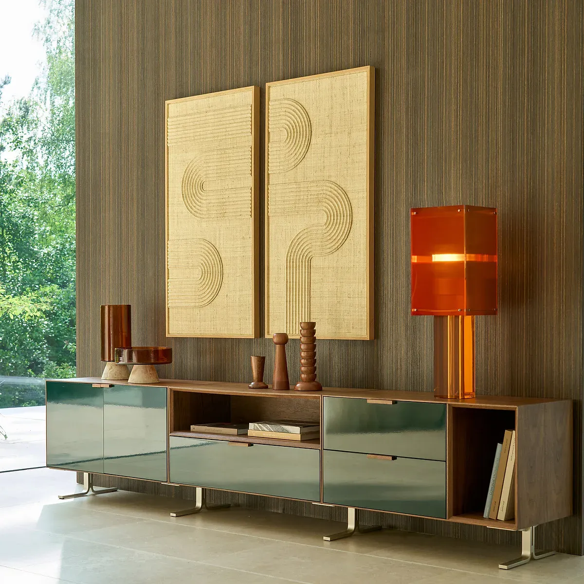 Aldon Modular Pedestal Base - Satin Nickel, Metal alternate view