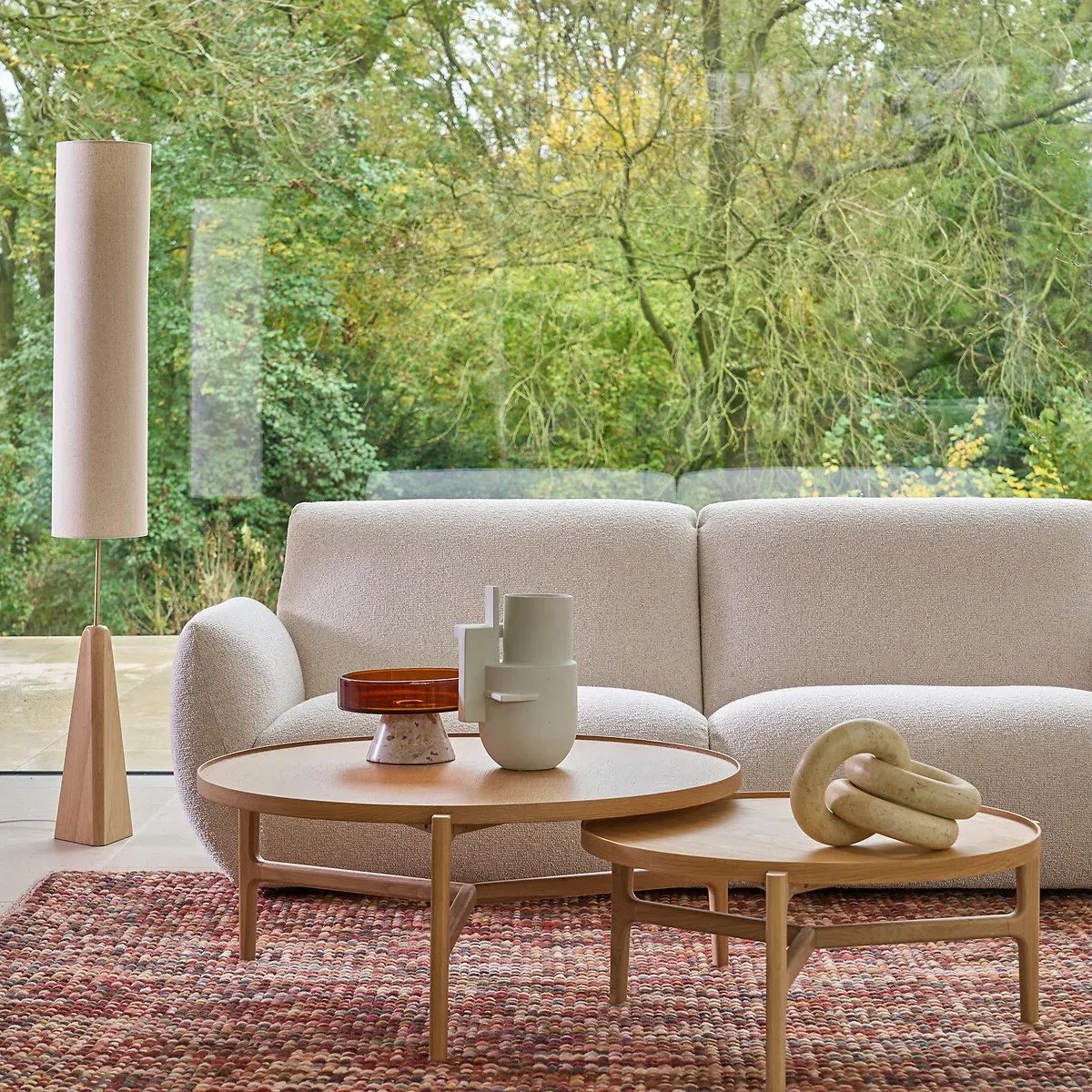 Alyasa Round Coffee Table - Natural Oak, Oak Veneer alternate view