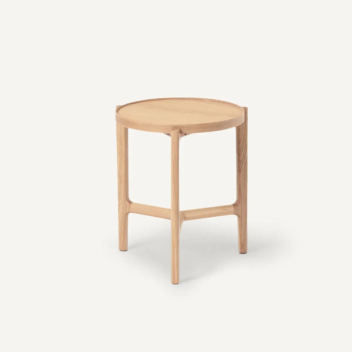 Alyasa Round Side Table - Natural Oak alternate view