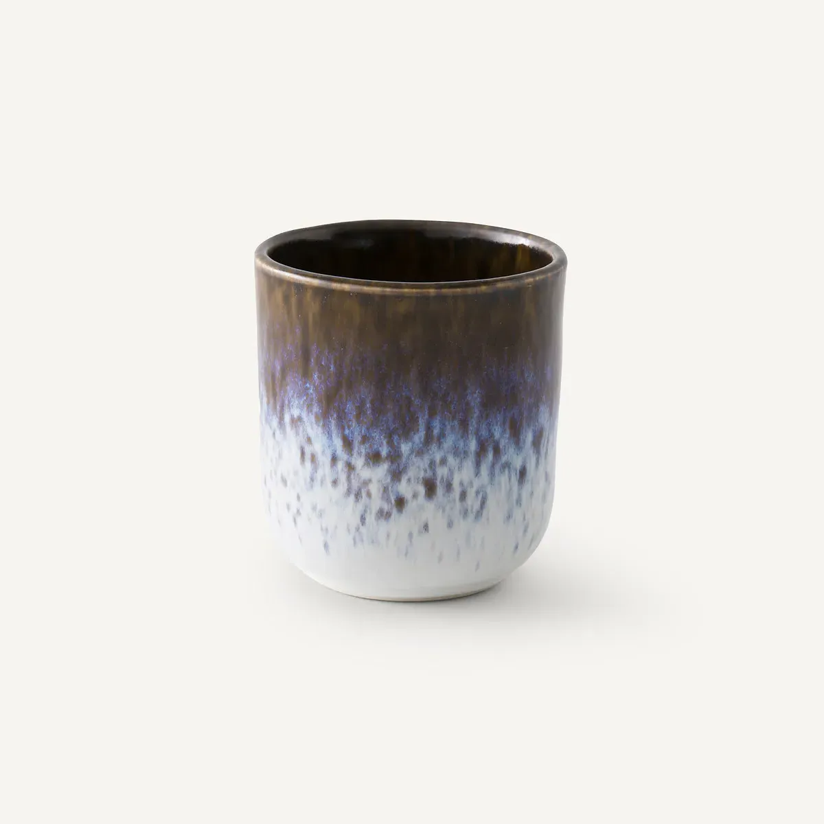 Amadora Enamelled Stoneware Cups Set of 4 - Blue, Brown alternate view