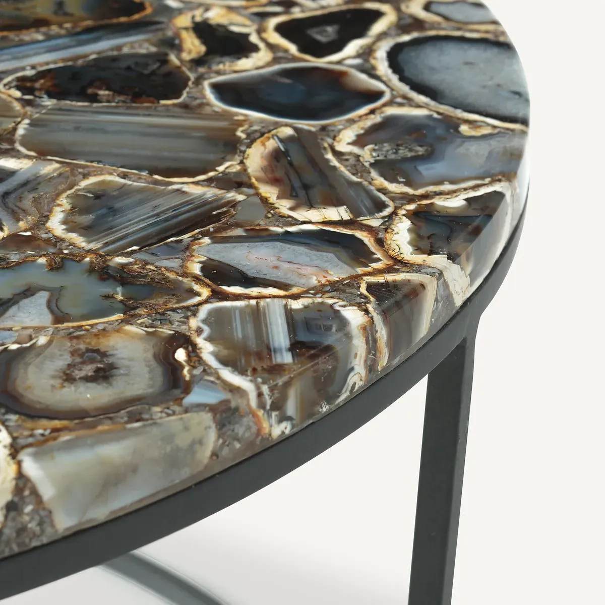 Anaximène Round Coffee Table - Blue, Agate alternate view