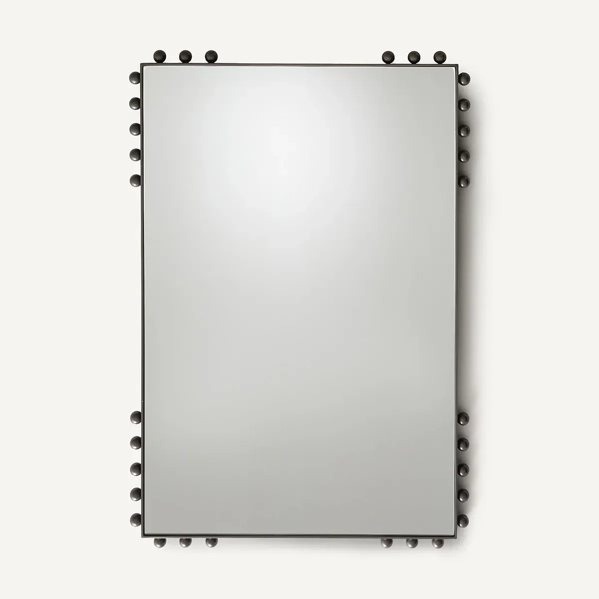Arama Wall Mirror with Beaded Edging - Nickel, Iron product