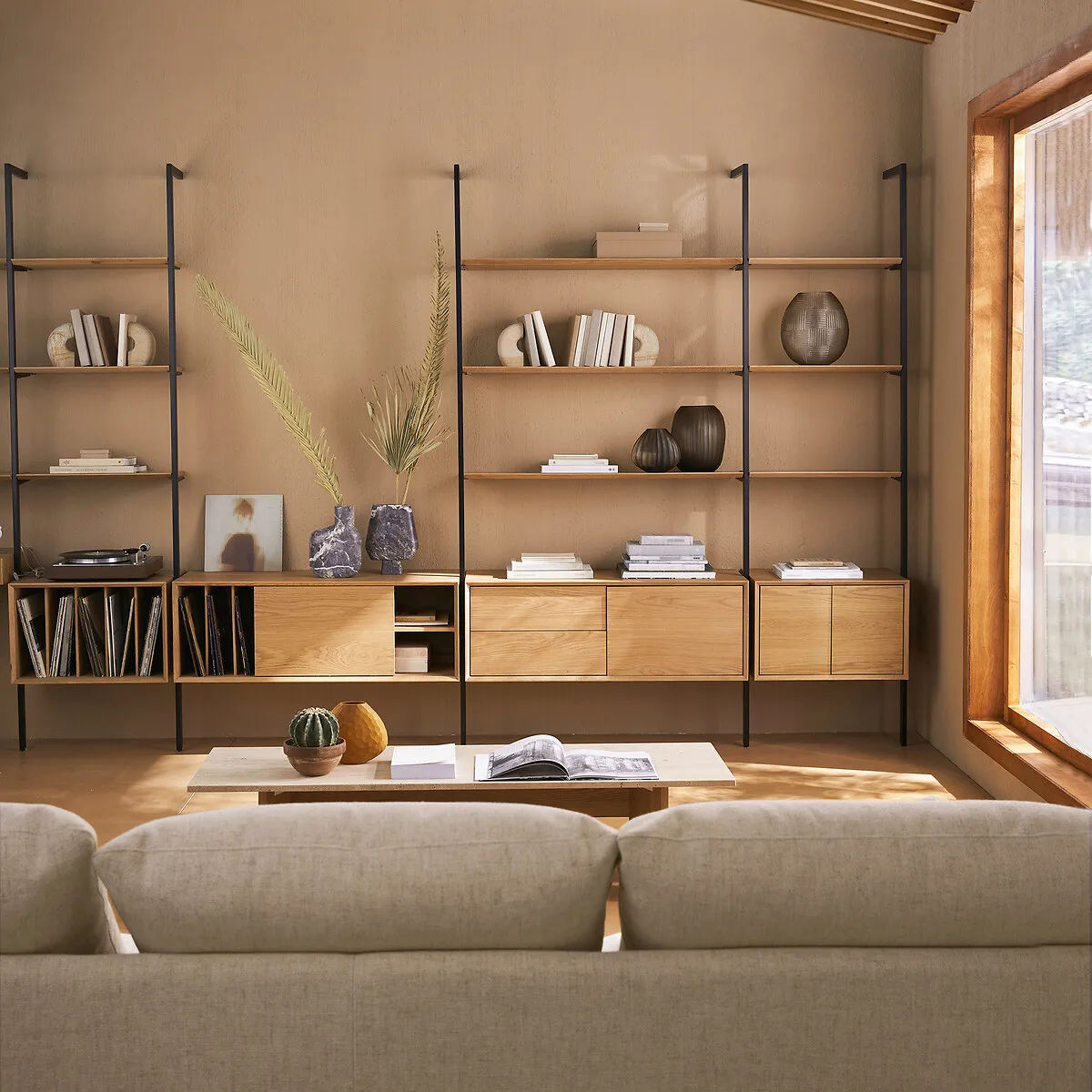 Archivita Wall Shelf - Natural Oak, MDF Veneer alternate view