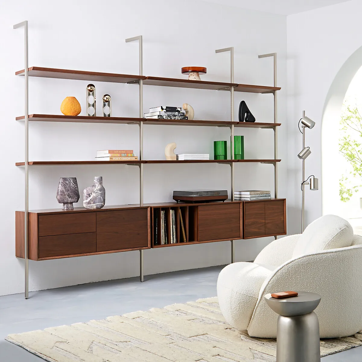 Archivita XL Storage System Support - Satin Nickel, Metal alternate view