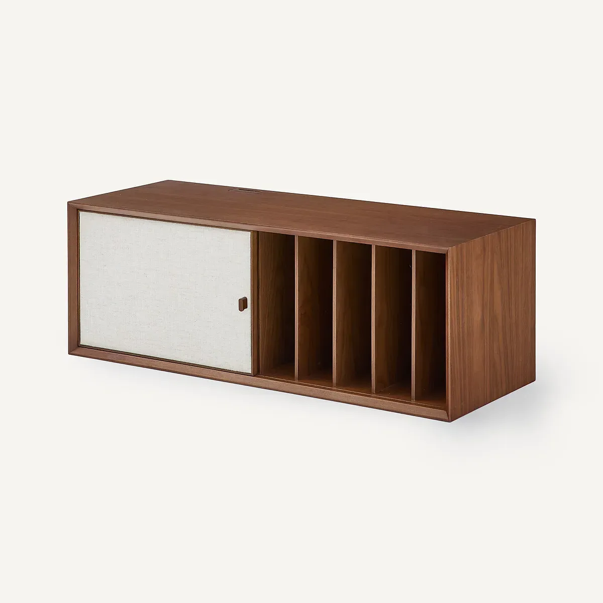 Archivita XL Vinyl Storage Unit - Walnut, Fabric product