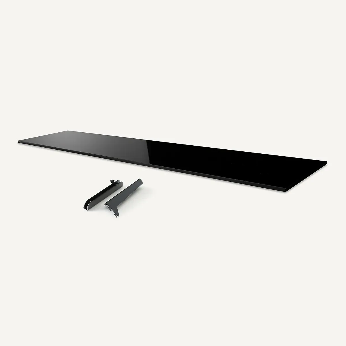 Archivita XL Wall Shelf with Brackets - Darkened Glass product