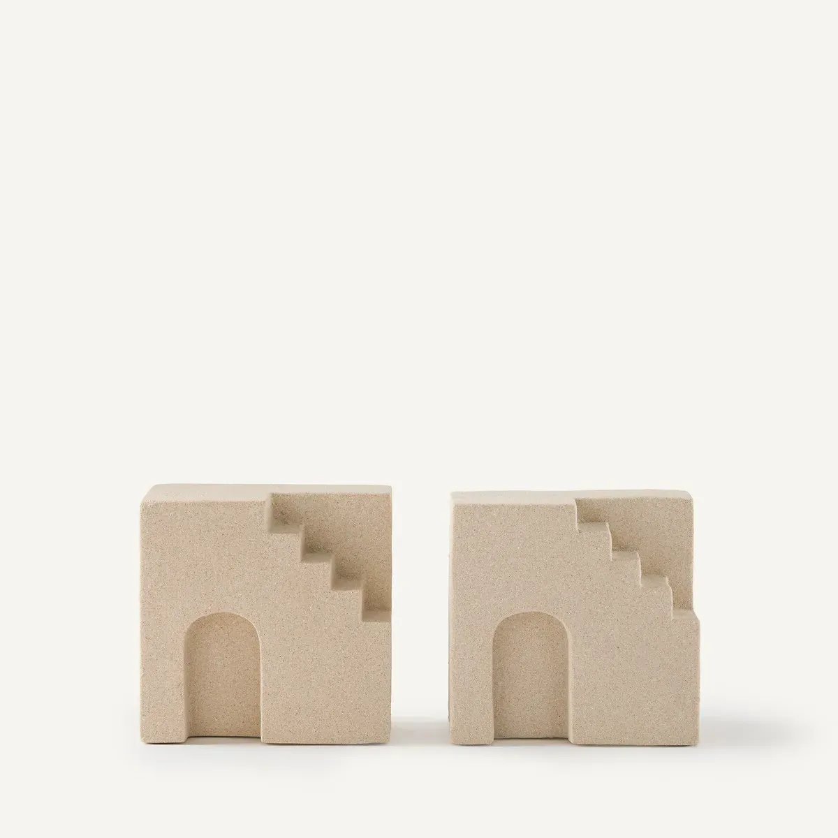 Arenis Set of 2 Bookends - Beige, Stoneware alternate view