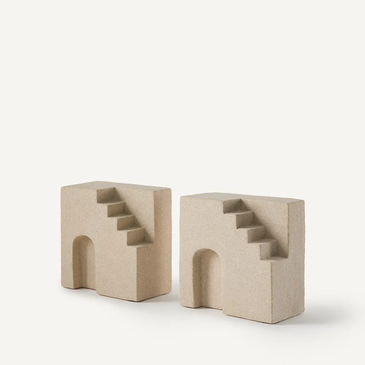 Arenis Set of 2 Bookends - Beige, Stoneware product