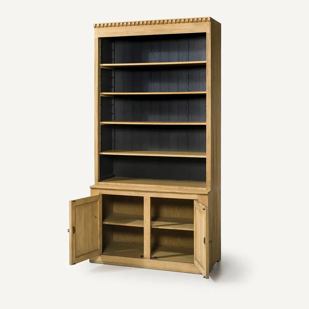 Aria Bookcase with Lockable Doors - Oak, Ash Veneer alternate view